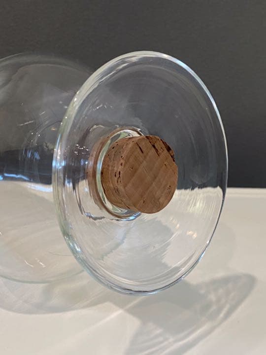アンティーク ガラス コルク 水槽 フラワーベース 三角形 △