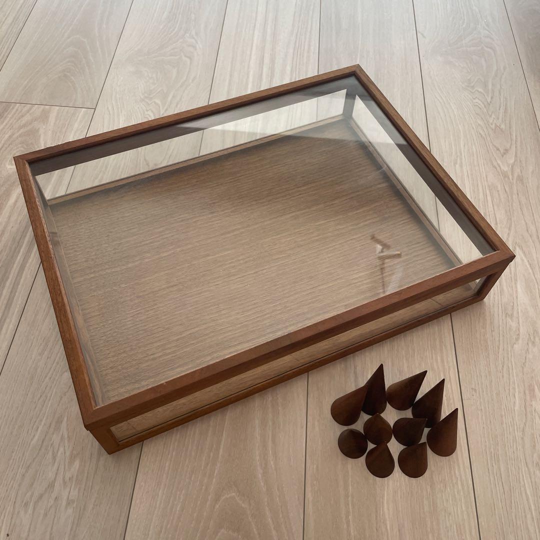 ✴︎SALE✴︎【ラルース】木製 ジュエリーボックス(リングスタンド10個付き)