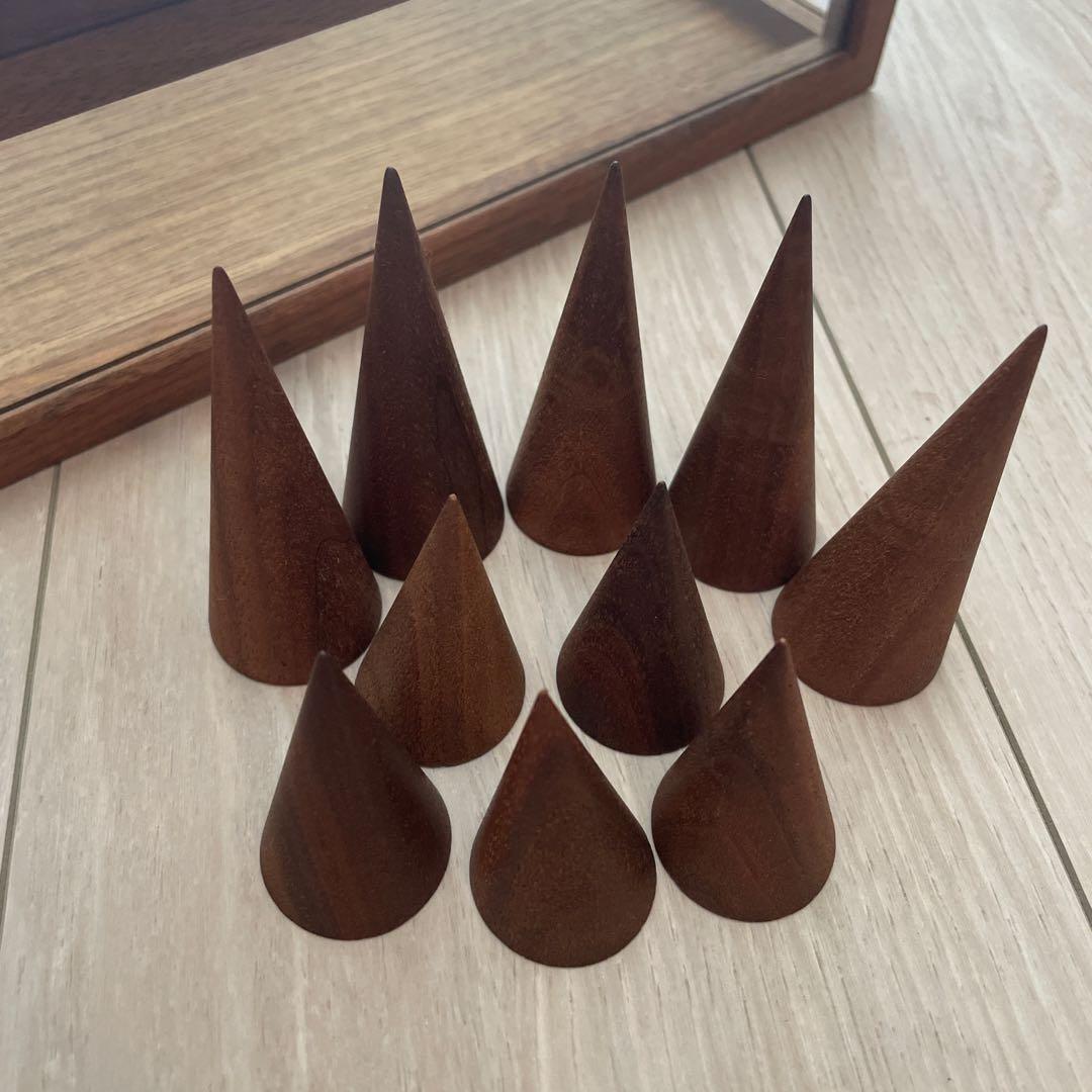 ✴︎SALE✴︎【ラルース】木製 ジュエリーボックス(リングスタンド10個付き)