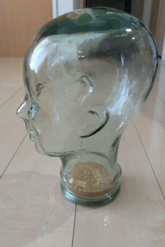 ガラスマネキンヘッド スペイン製 インテリア トルソー