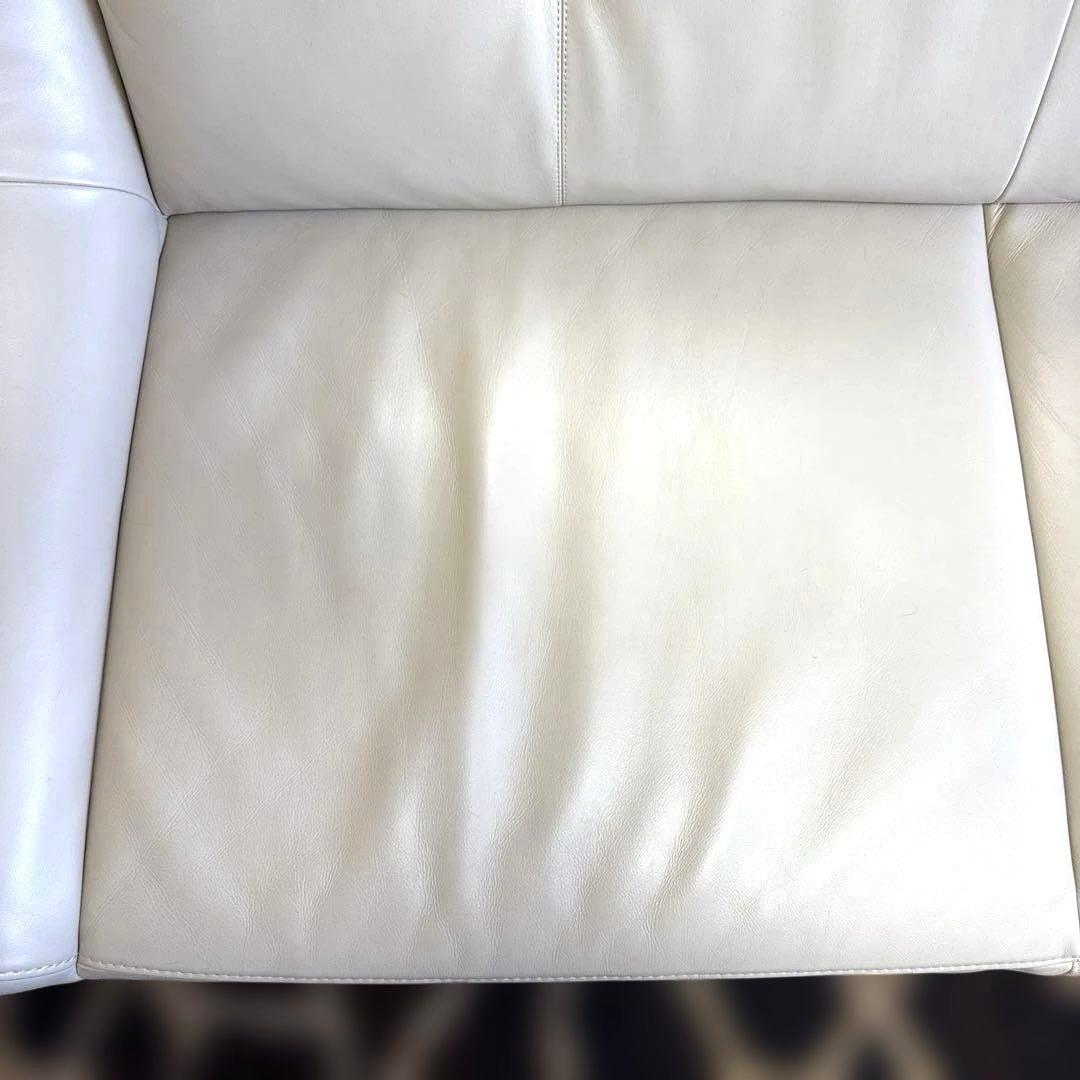 【美品】定価65万円 カリモク 本革ソファ ZU46【右肘2人掛椅子ロング】