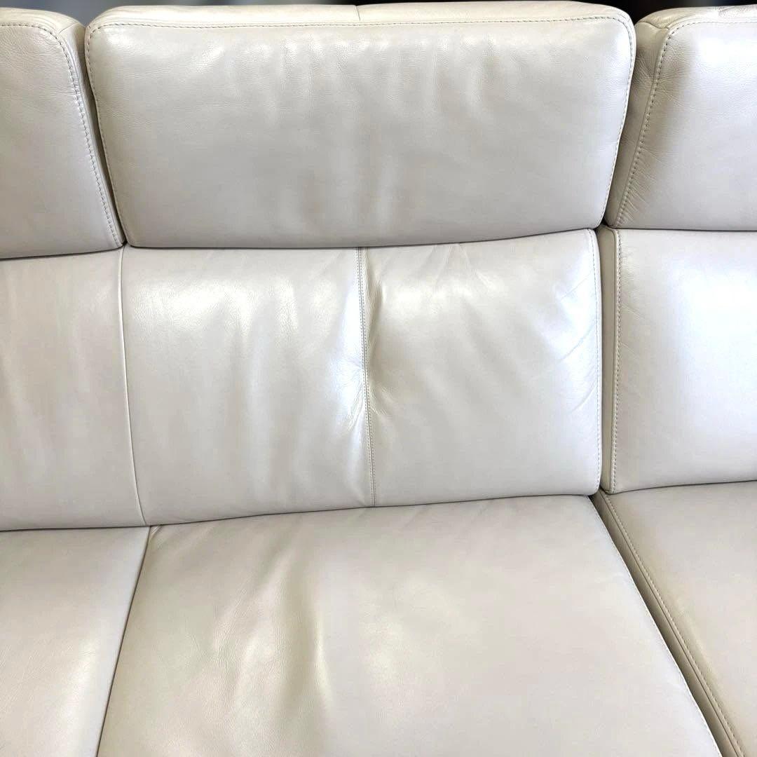 【美品】定価65万円 カリモク 本革ソファ ZU46【右肘2人掛椅子ロング】