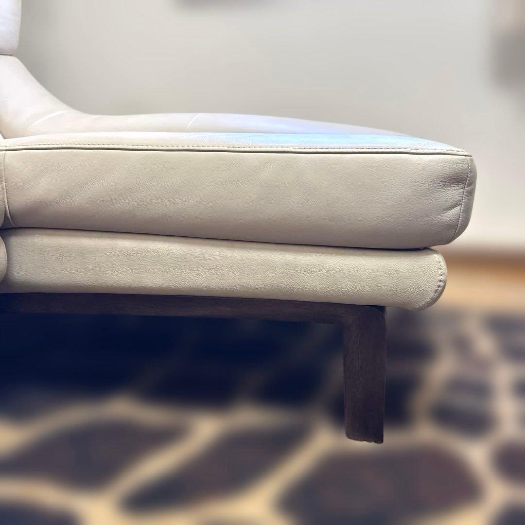 【美品】定価65万円 カリモク 本革ソファ ZU46【右肘2人掛椅子ロング】