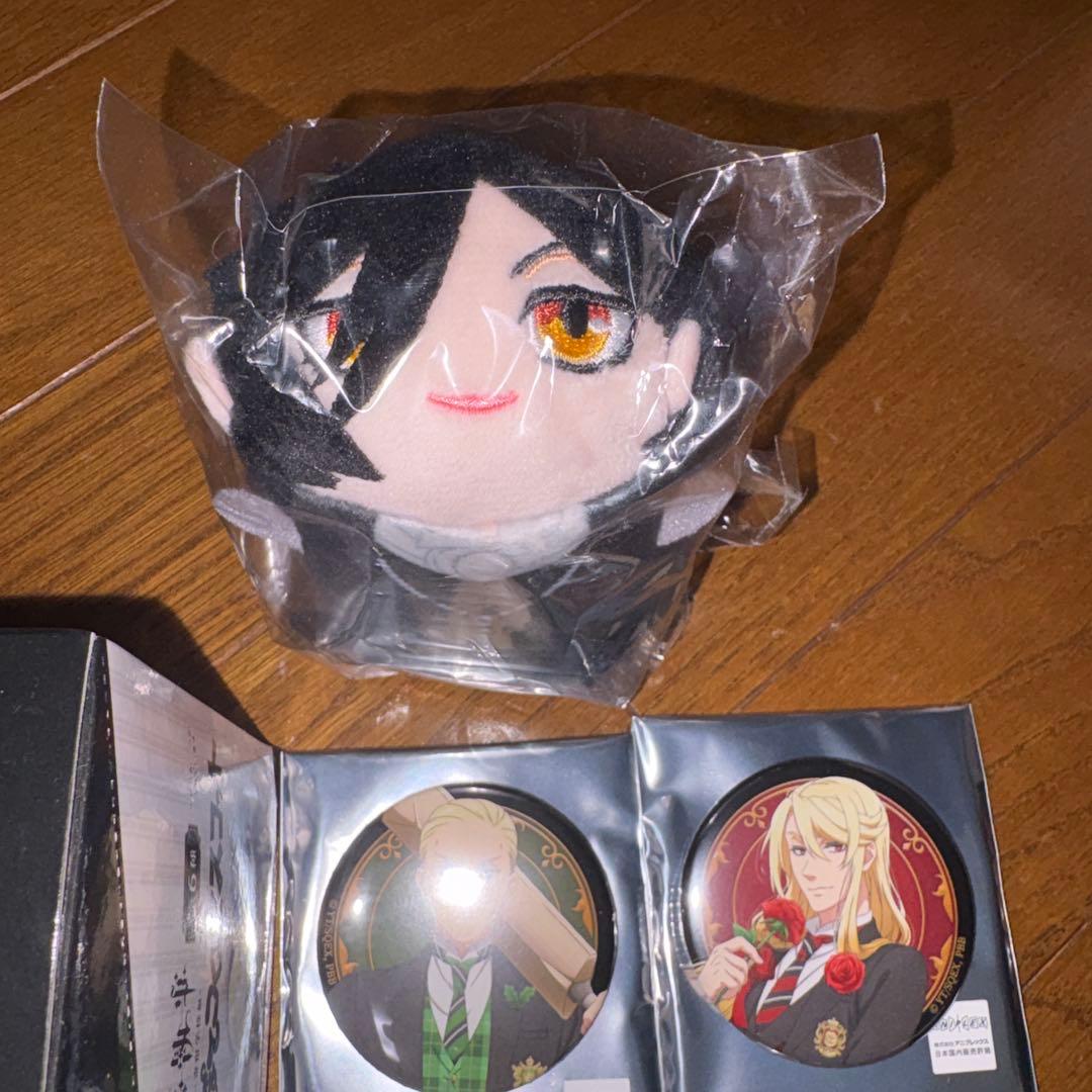 黒執事缶バッジセット　ぽてころマスコット　寄宿学校編　シエル　セバスチャン