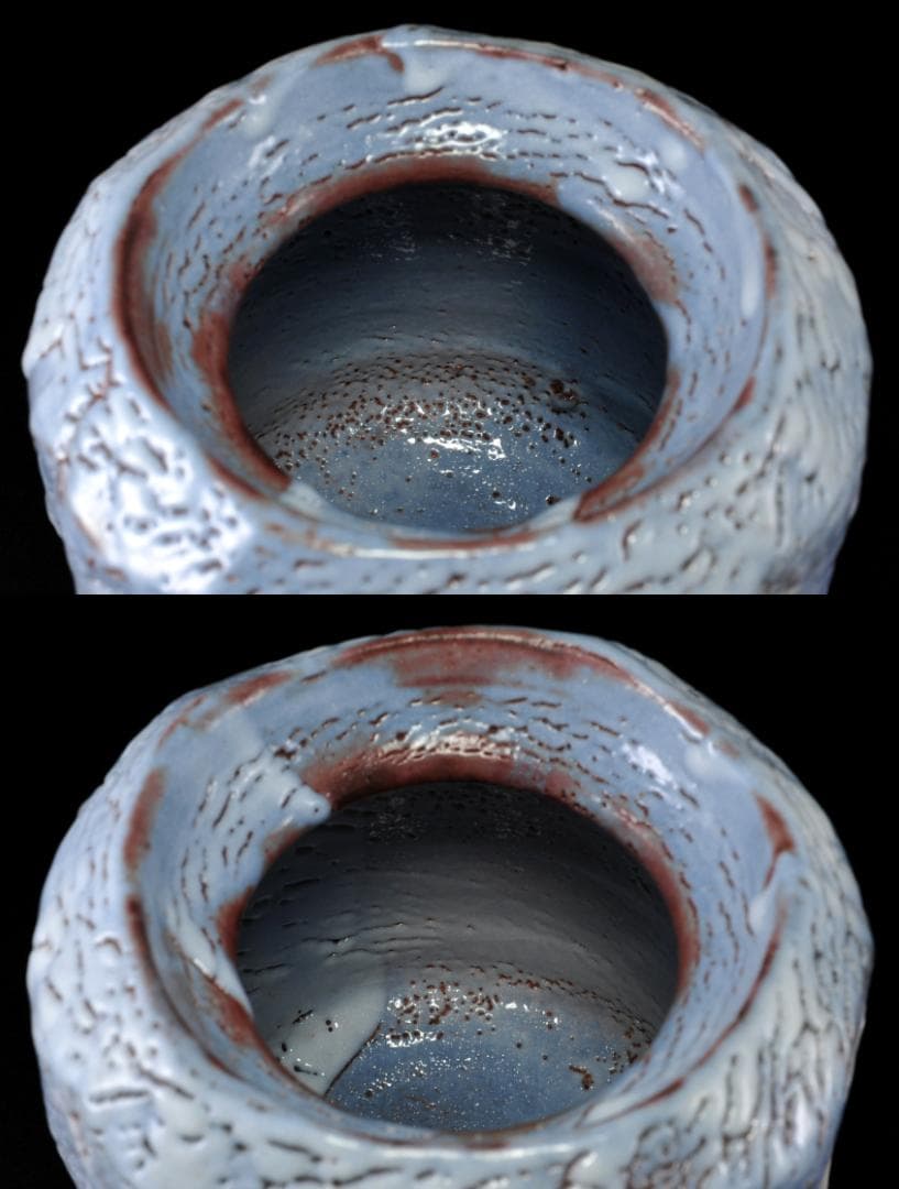 林正太郎 鼡志野 富士絵 水指 共箱 掲載個展図録添（表紙掲載） 正神窯