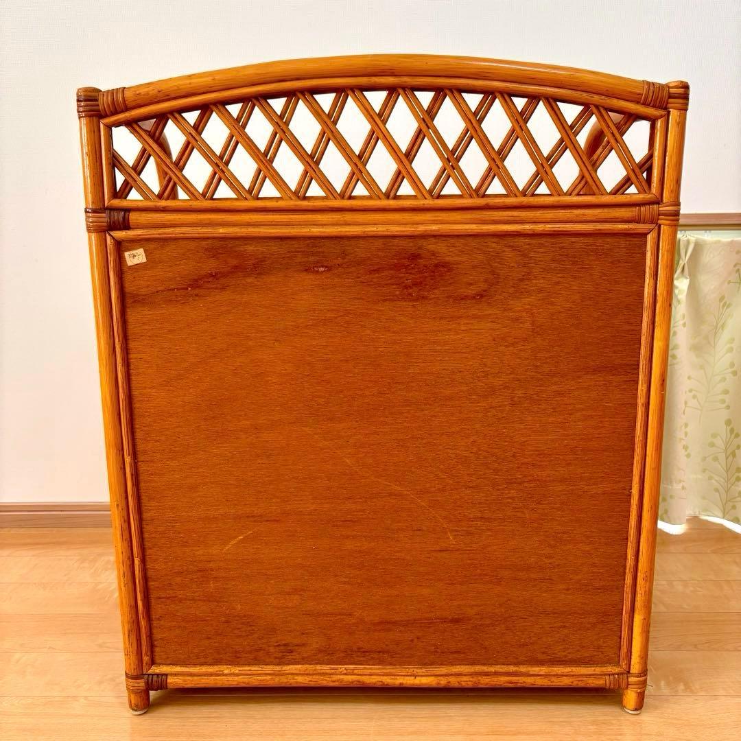 昭和レトロ ラタンチェスト 4段5杯 籐家具 アジアン家具