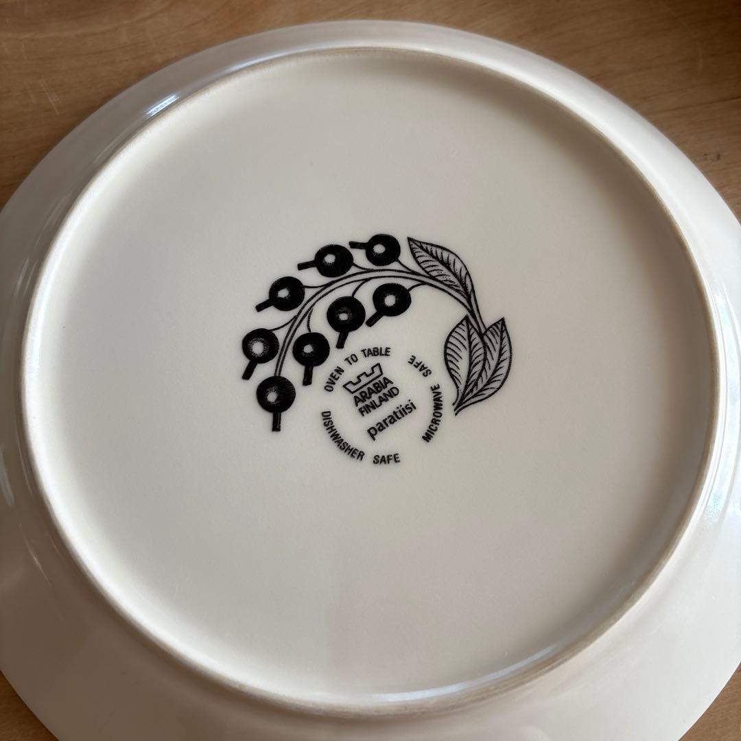 ［旧ロゴ］アラビア ブラックパラティッシプレート21cm 2枚