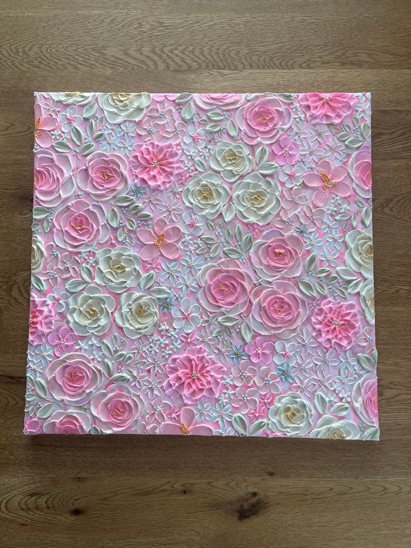 絵画 フラワーアート 花の絵 現代アート アートパネル　花柄　フランフラン