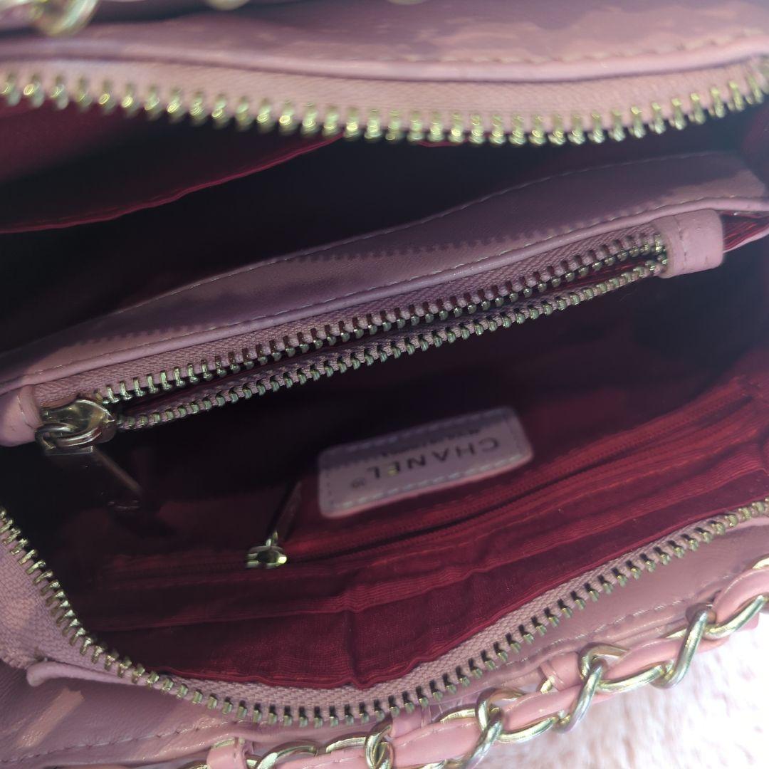 CHaNEL ピンク キルティング チェーンショルダー