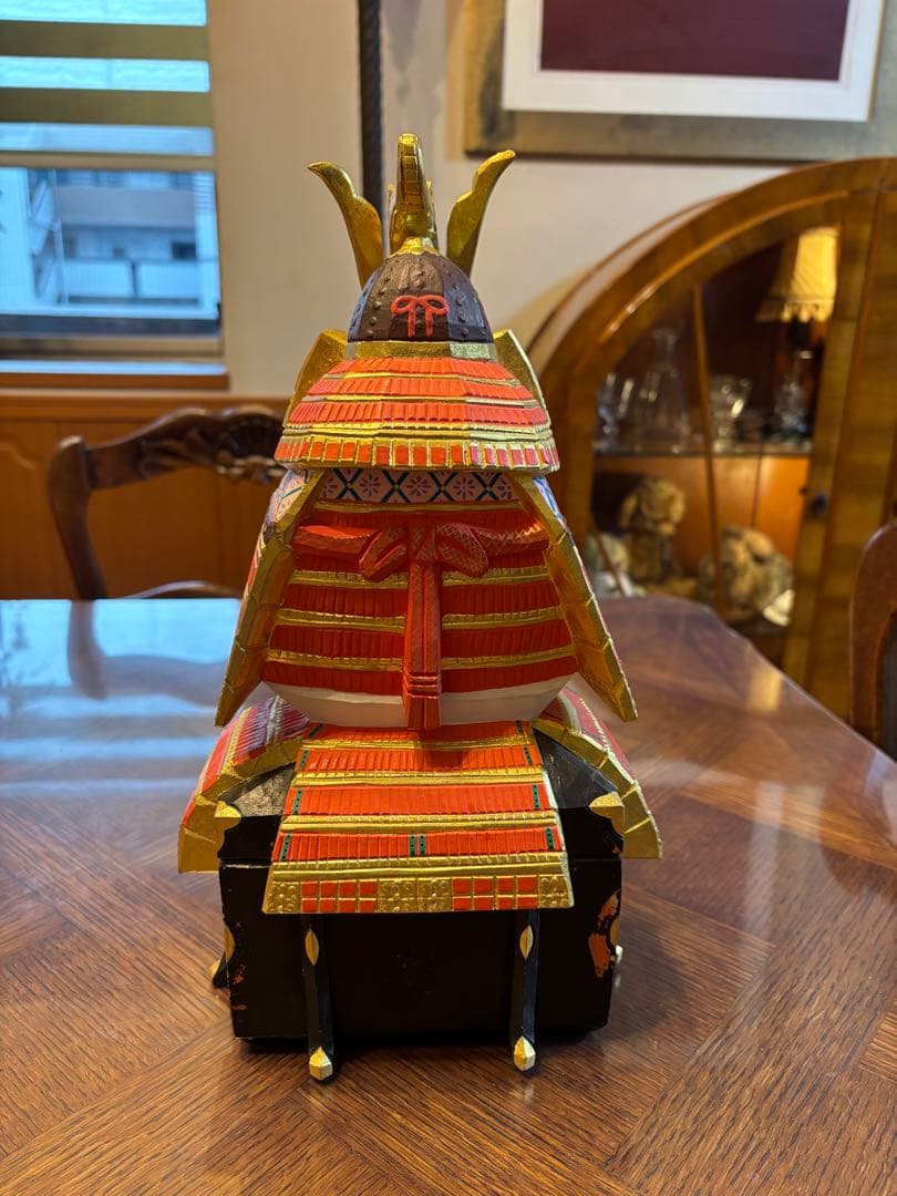 特大　五月人形 一刀彫　清水　古俊作33センチ