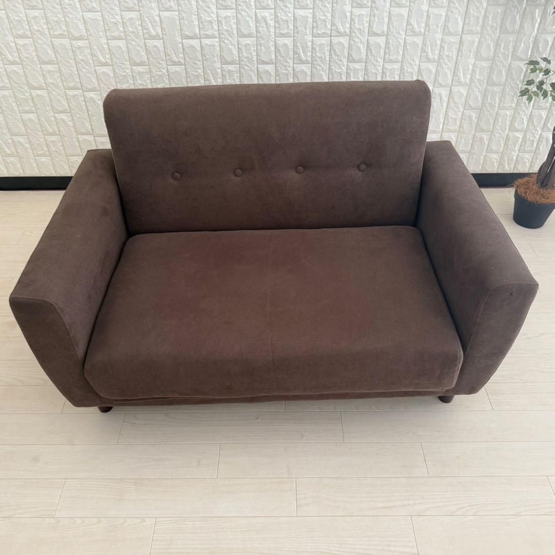都内23区配送無料✨2人掛けソファ　ブラウン系　美品