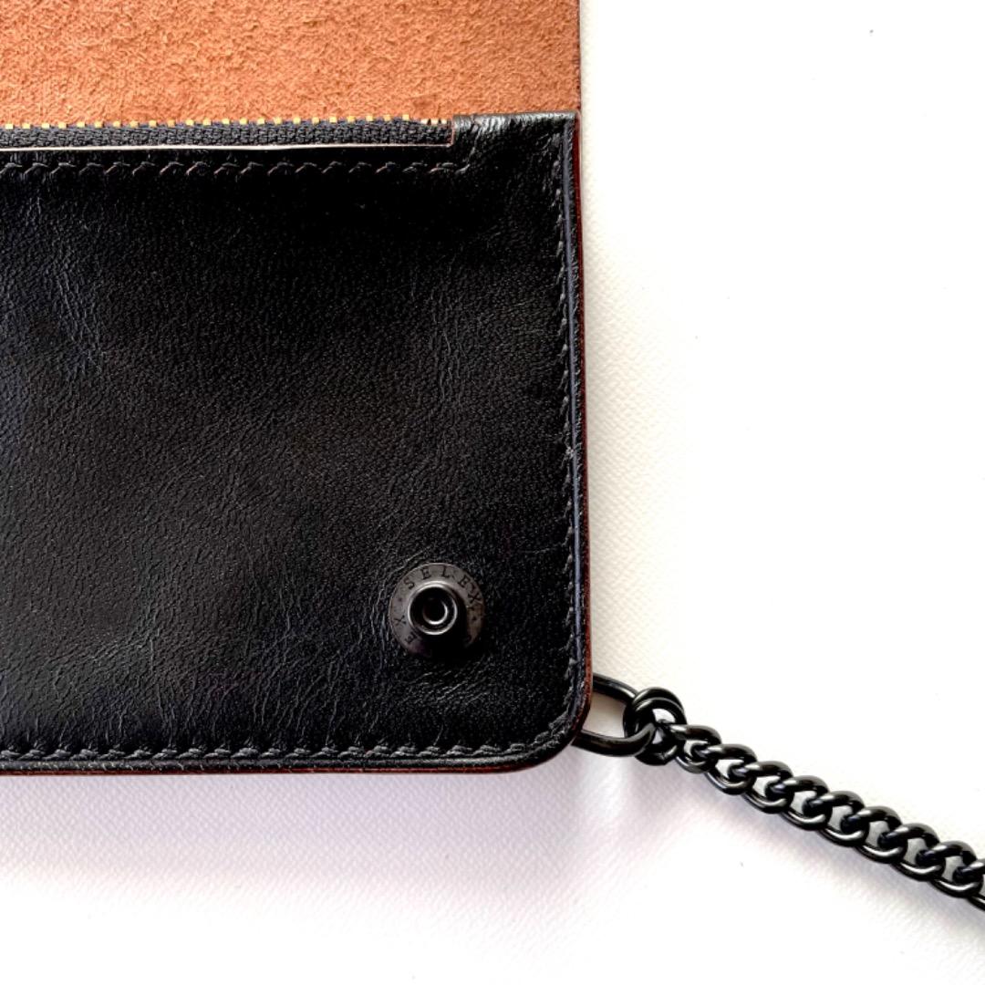 AAADAA ミドルトラッカーウォレット　ダールブラック　ホースハイド