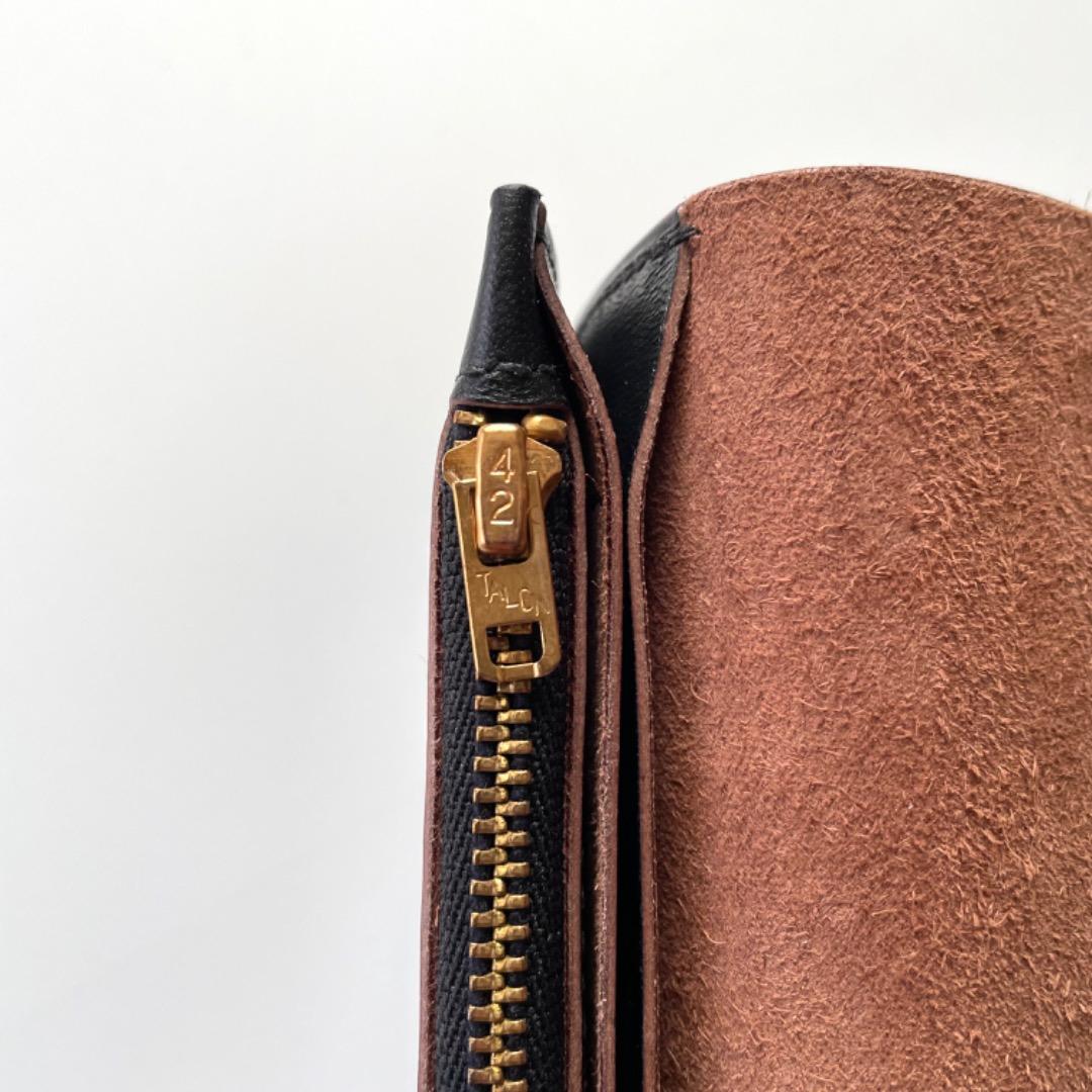 AAADAA ミドルトラッカーウォレット　ダールブラック　ホースハイド