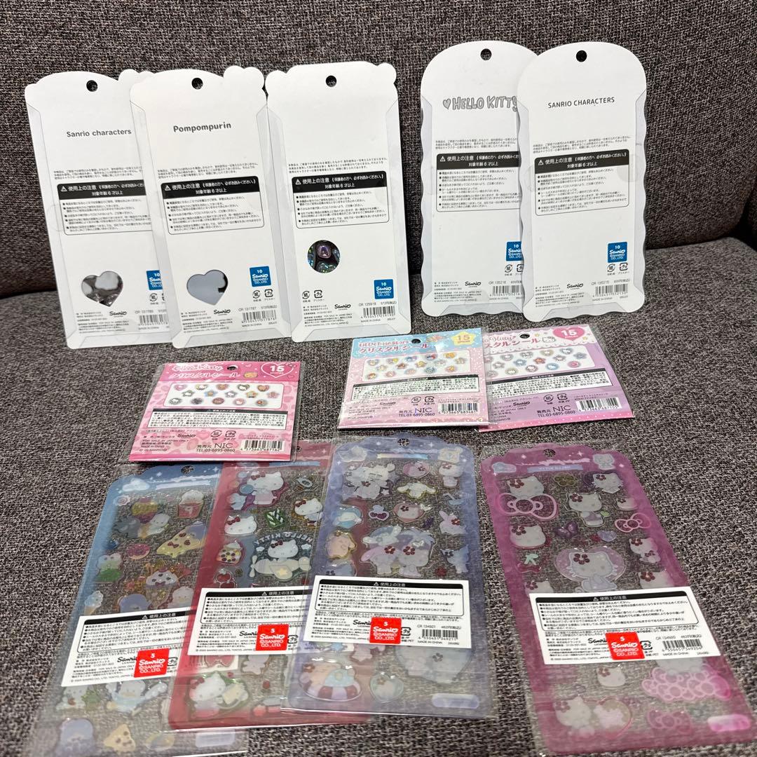 正規品　サンリオ　コットン　うるちゅる　ドロップジュエリー　おはじきシール