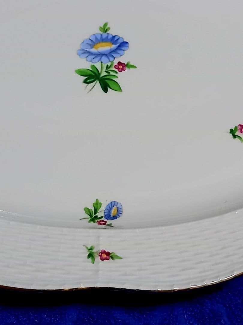 ヘレンド　37cm オーバルプレート　「ミルフルール」