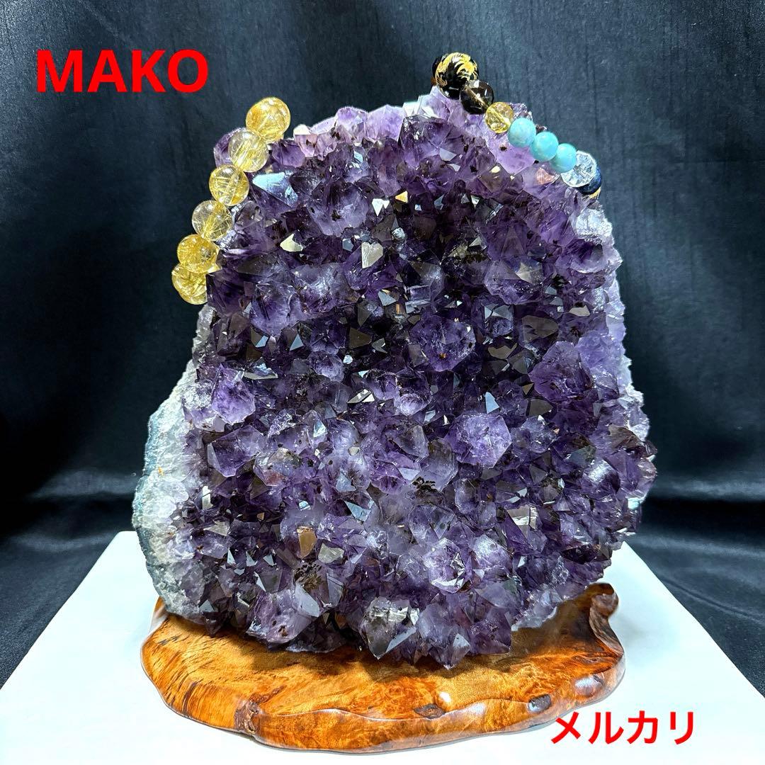 M1631☆アメジストクラスター7.4Kg☆天然石　原石☆N50209