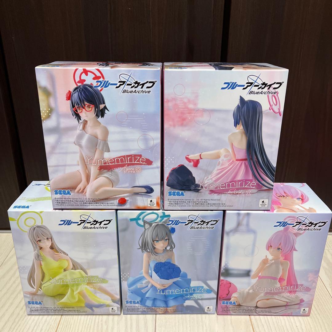 ブルーアーカイブ　Yumemirize　5体セット　クッション2個セット