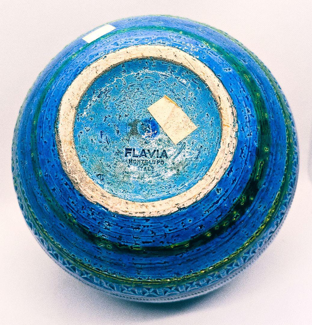 美品 稀少 特大サイズ リミニブルー FLAVIA フラビア イタリア製 花瓶