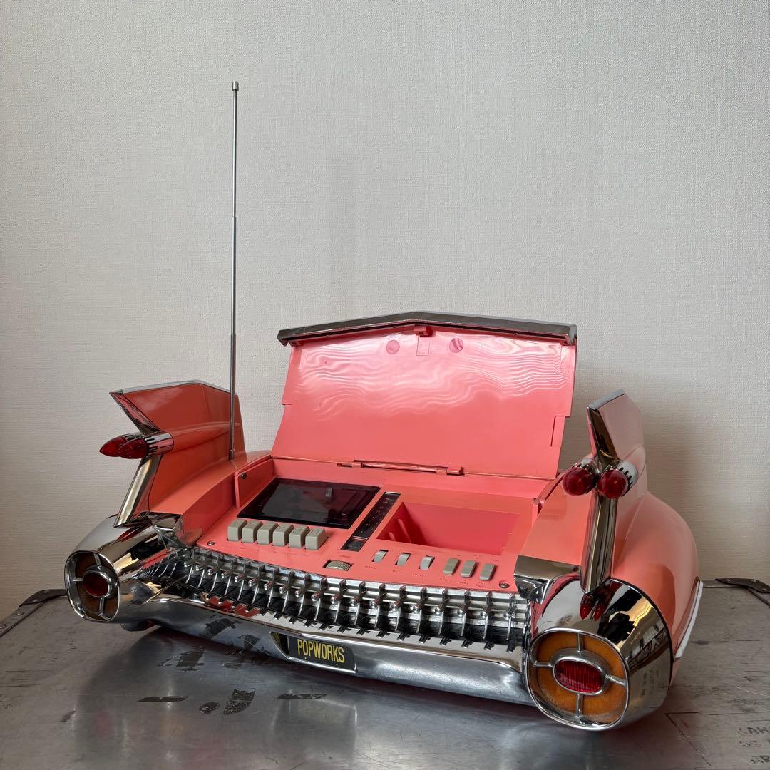 希少 Cadillac キャデラック59年式 ラジカセPOPWORKS ピンク