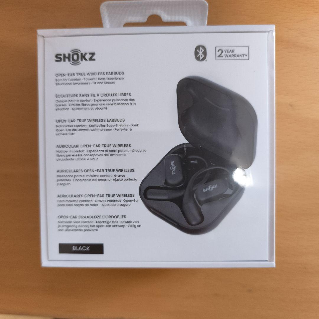 【新品未開封】SHOKZ ワイヤレスイヤホン OPEN FIT BLACK
