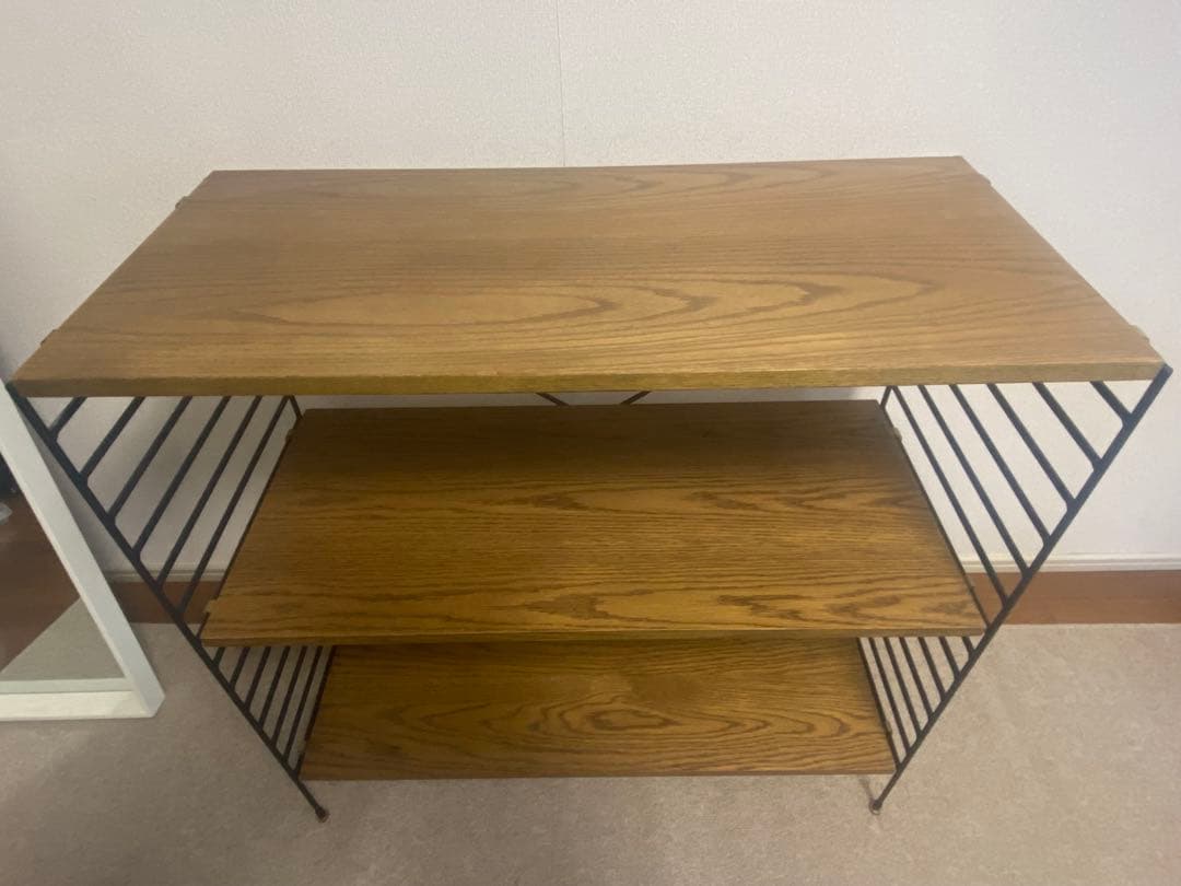 リセノ R.U.S スチールラック ブラック×ミッドブラウン