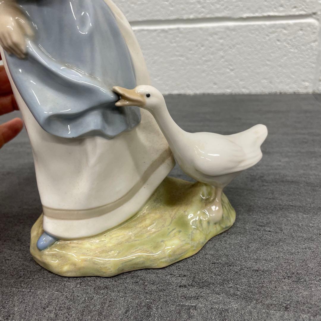 【美品】Lladro 少女とアヒルとガチョウ
