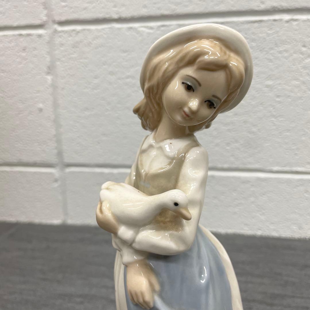 【美品】Lladro 少女とアヒルとガチョウ