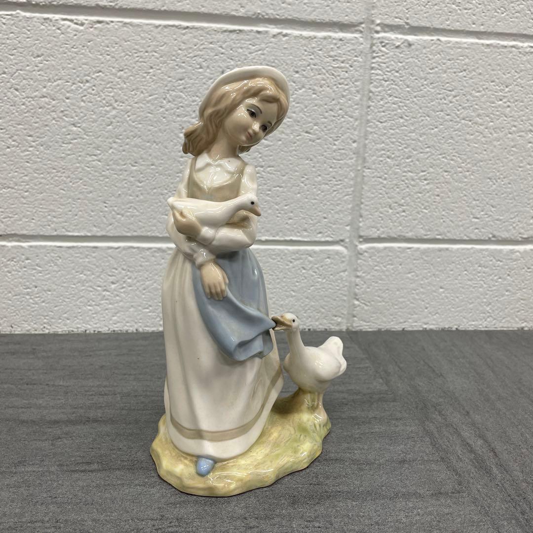 【美品】Lladro 少女とアヒルとガチョウ