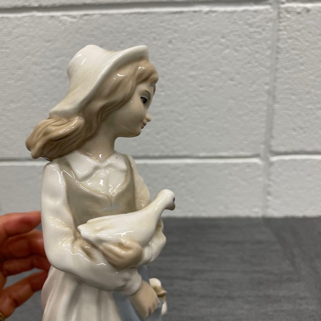 【美品】Lladro 少女とアヒルとガチョウ