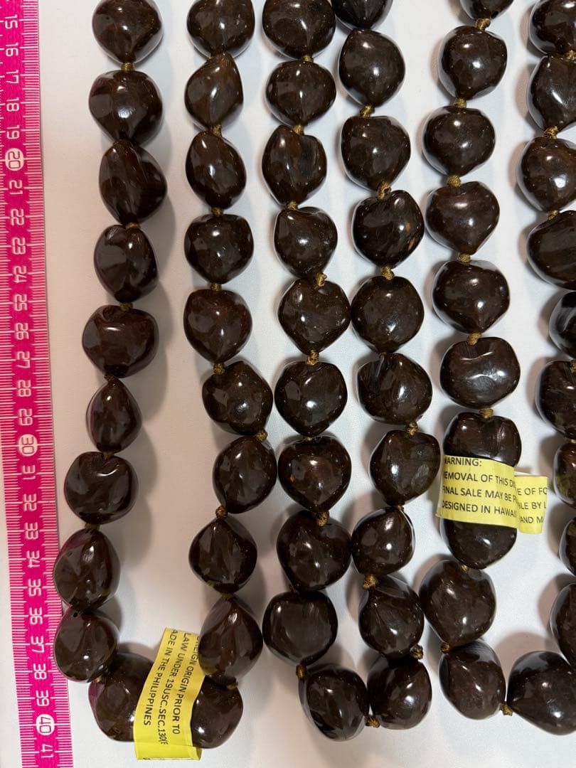 ククイナッツ　5本 フラダンスやリボンレイにも