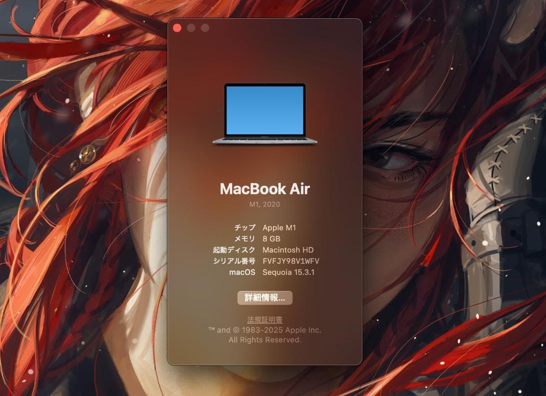 M1 Macbook Air 8GB 256GB SSD(アクセサリー付き)