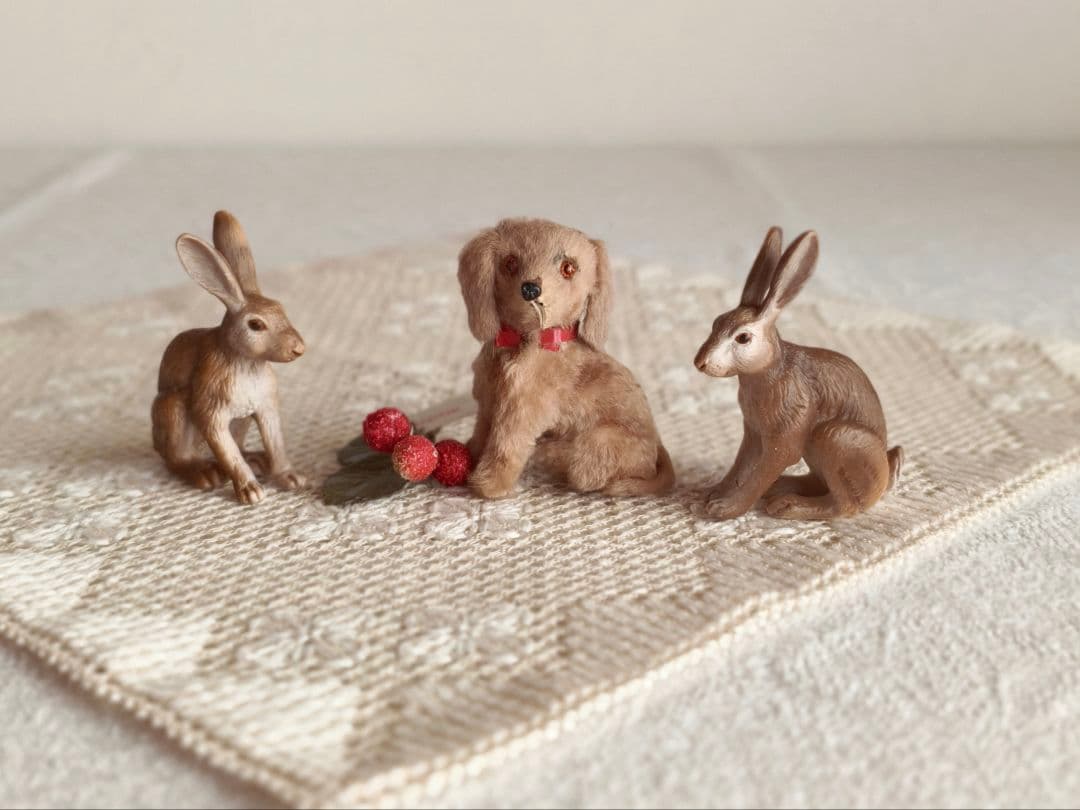 【misen2014さま】vintage ୨୧ リアルファーのおすましワンちゃん