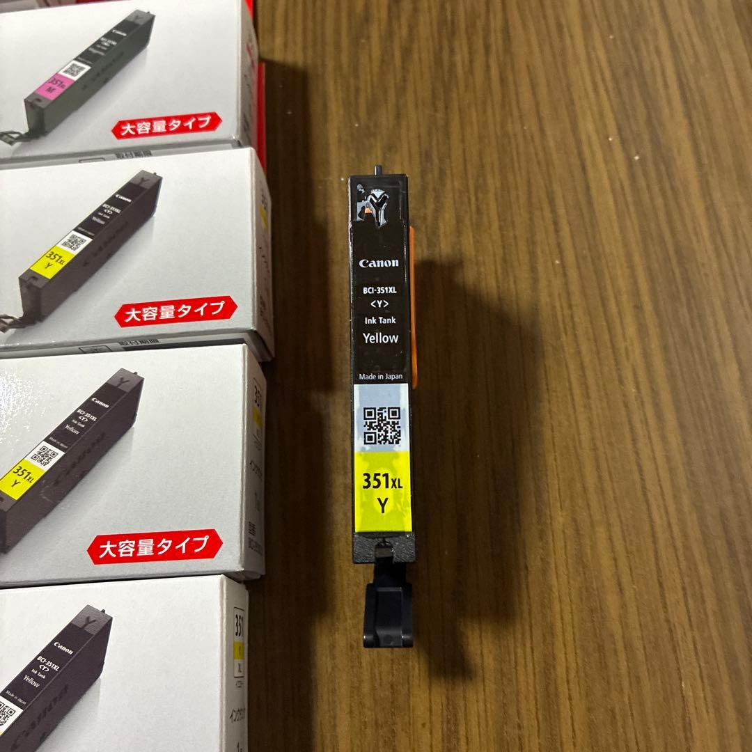 Canon BCI-351XL 3色× 3本= 9本+未使用開封イエロー1本
