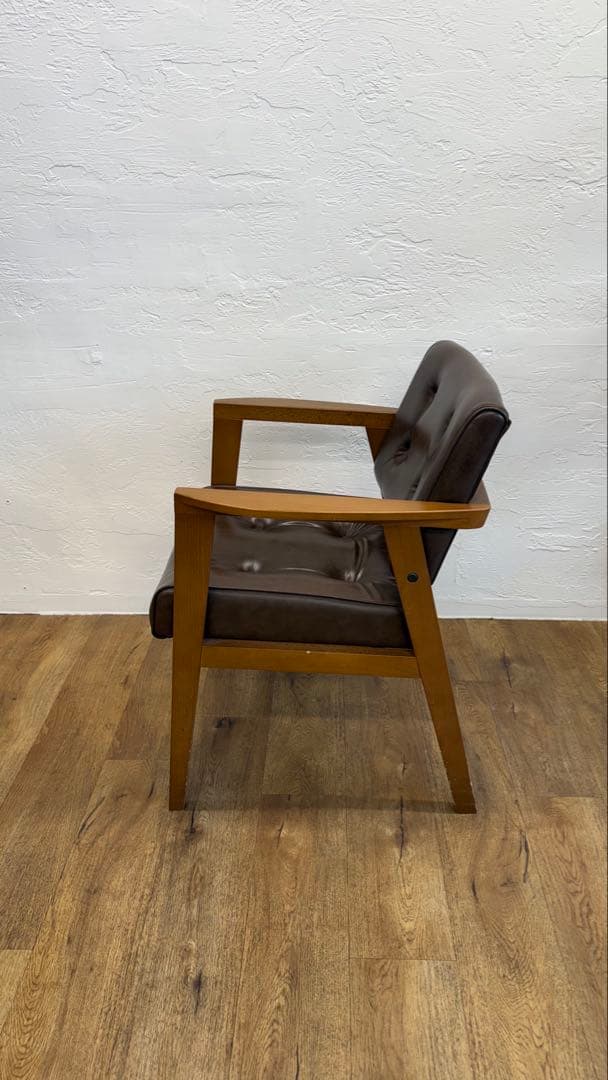 ブラウン アームチェア 美容室用椅子