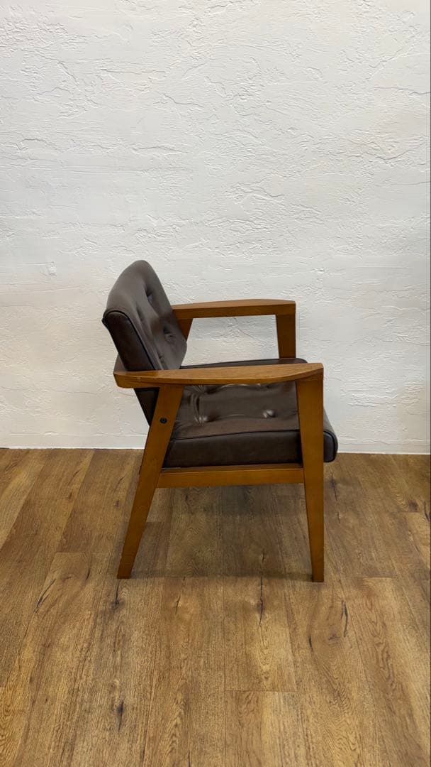ブラウン アームチェア 美容室用椅子