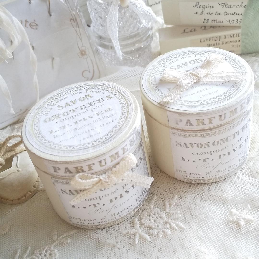 **アンティーク風♡SAVON‪ꔛ‬パウダーBOX**