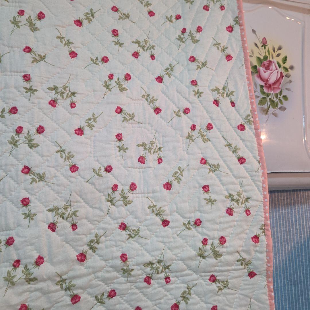 ❣️パッチワーク　キルト　薔薇柄　英字　水玉　リバーシブル