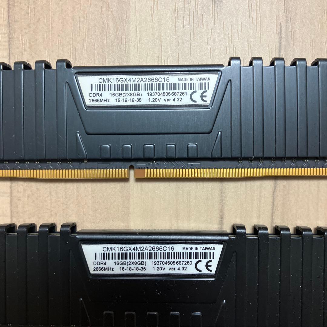 CORSAIR DDR4-2666MHz メモリ　16GB(8GB×2枚)