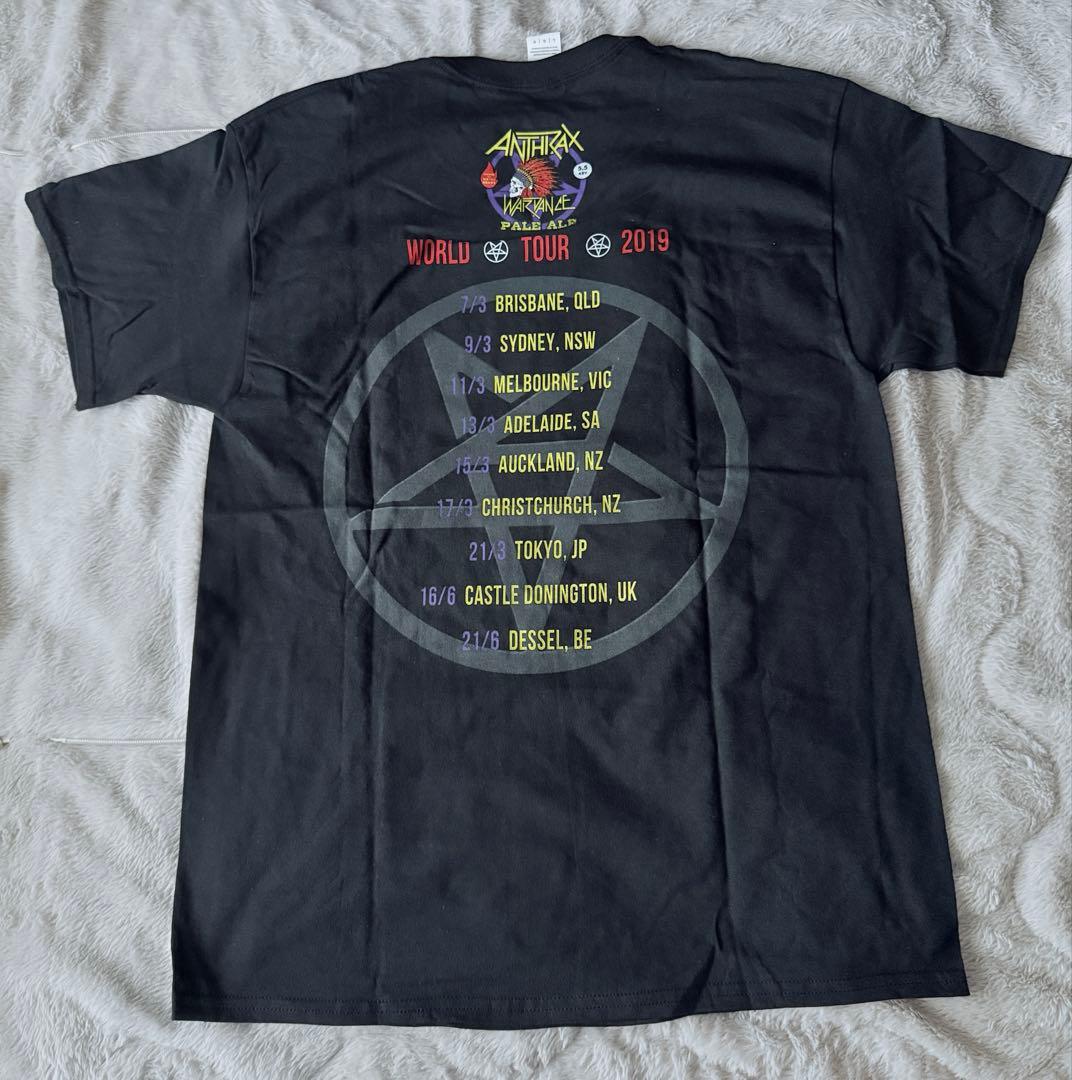 【未着用】ANTHRAX 2019 WORLD TOUR Tシャツ L ブラック