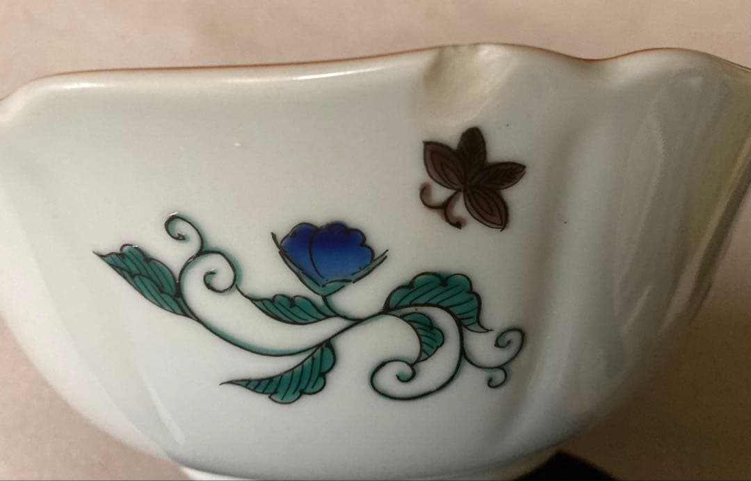 九谷焼　九谷寿陶　輪花鉢　盛り鉢　深鉢　3個セット　昭和レトロ　※1個に欠けあり