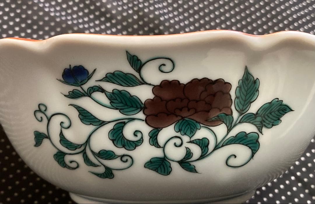 九谷焼　九谷寿陶　輪花鉢　盛り鉢　深鉢　3個セット　昭和レトロ　※1個に欠けあり