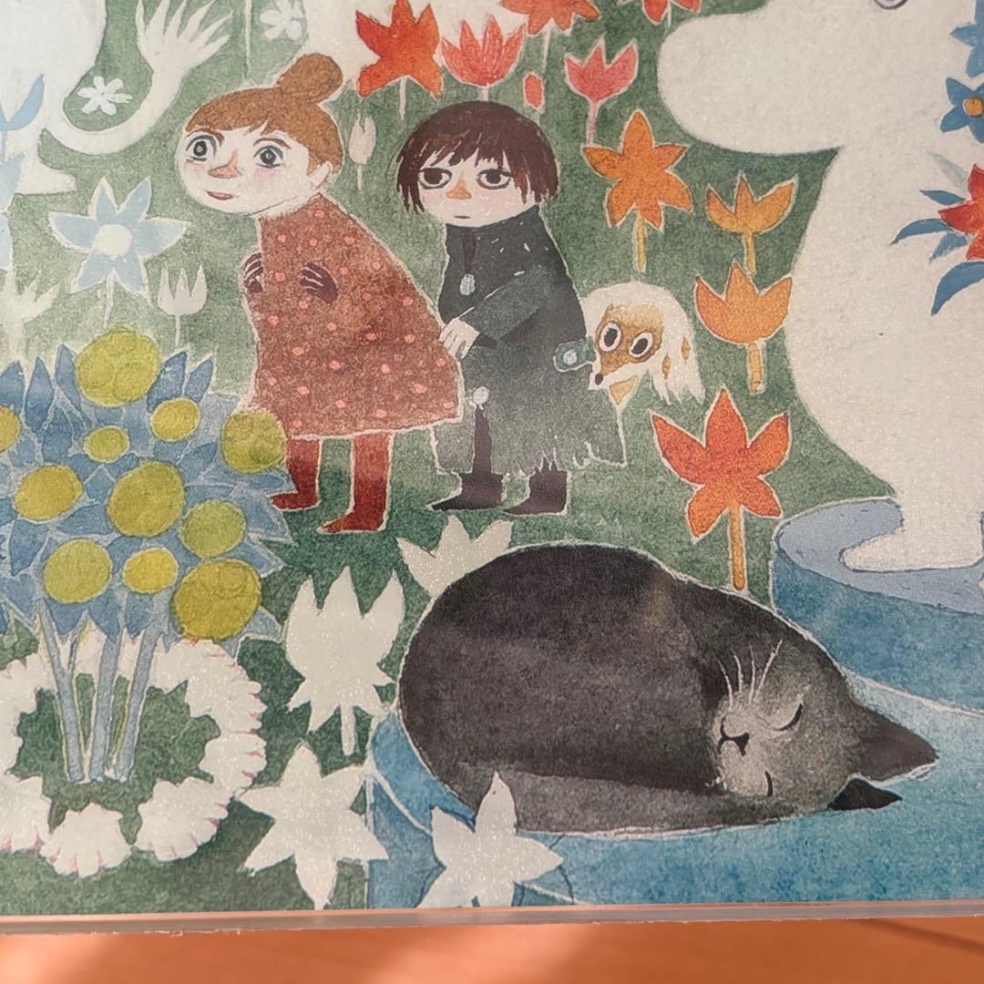 レア☆ムーミン　ガラス　カッティングボード　まな板　アート　ボード　MOOMIN