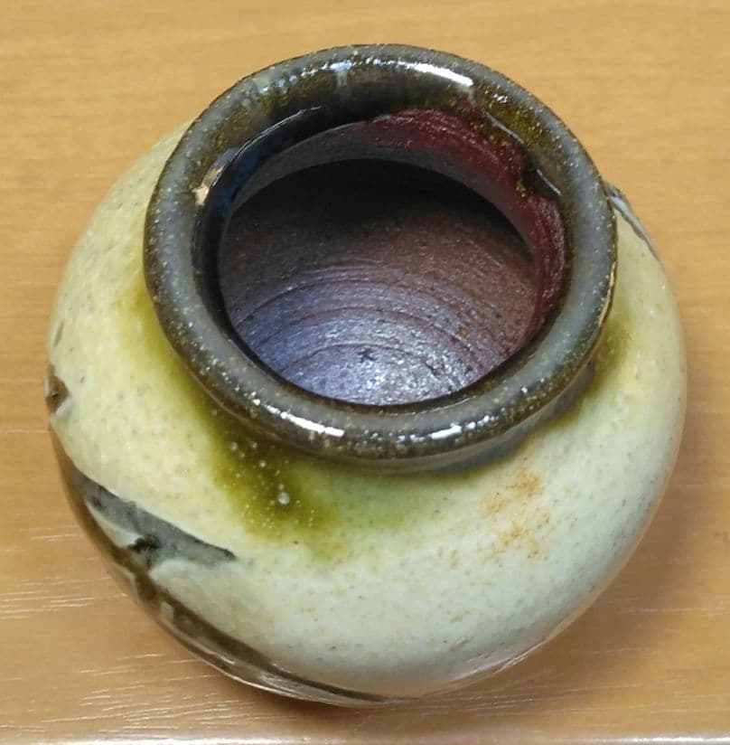 人間国宝 金城次郎 楊立(楊枝立）栞 共箱(本人書付）未使用美品 壷屋焼 壺屋焼