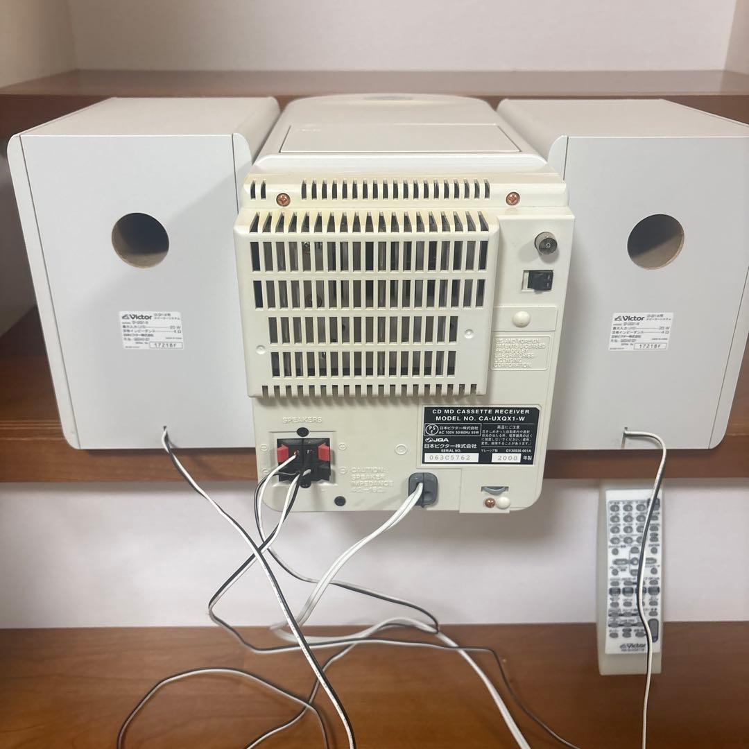 Victor マイクロコンポCD、MD、カセット、スピーカーセット ★動作確認済