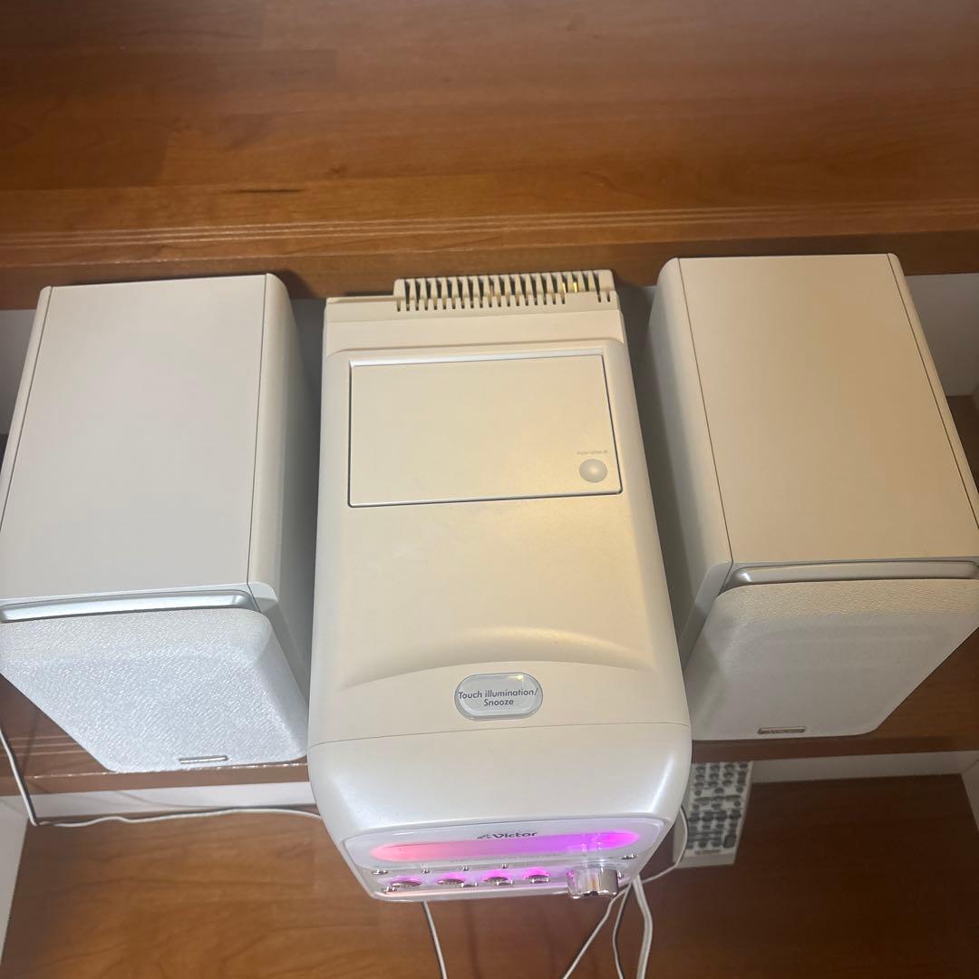 Victor マイクロコンポCD、MD、カセット、スピーカーセット ★動作確認済