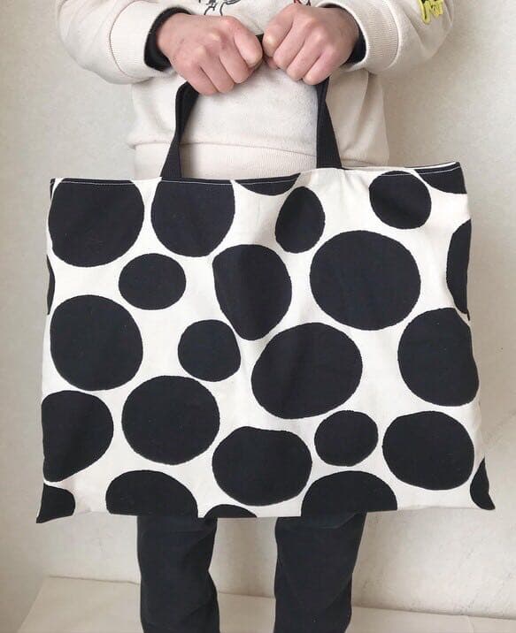 完売★不規則ドット柄　北欧　レッスンバッグ　サブでバッグ