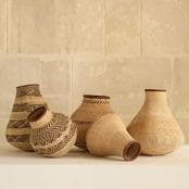 その他 Zimbabwe Natural Vase Designer Basket L