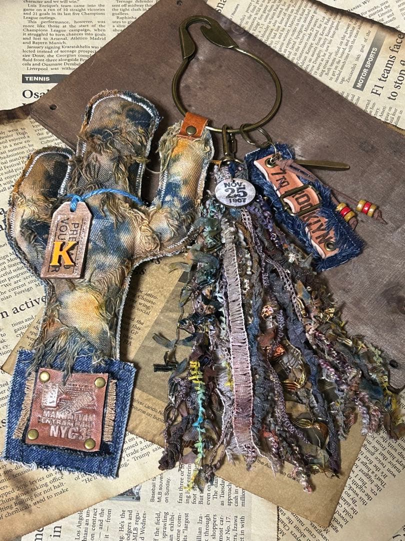 コラボ‼️ビッグひょうたんさゆり染めサボちゃんチャームNo.532