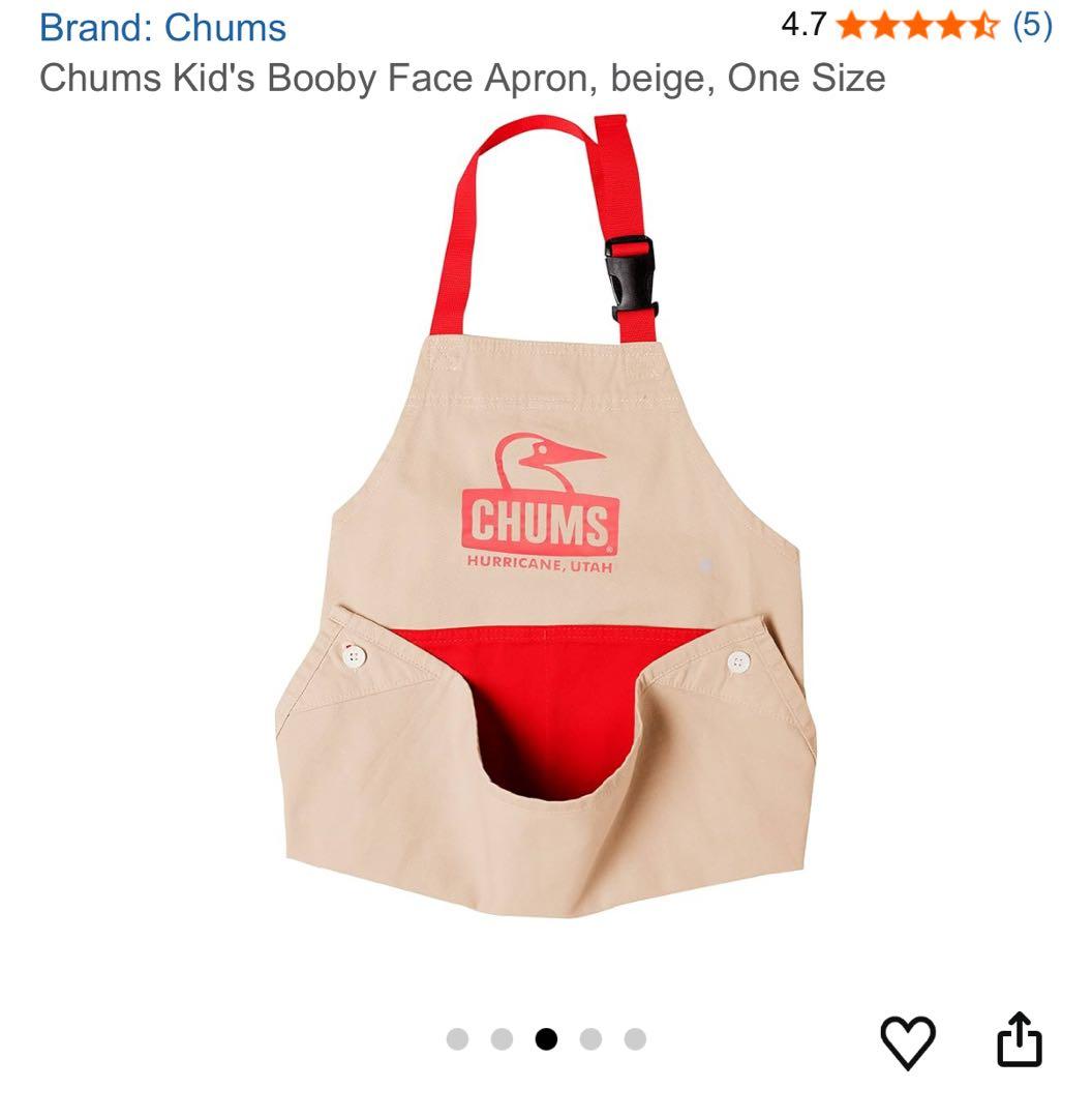 CHUMS エプロン ベージュ/赤 ほぼ未使用