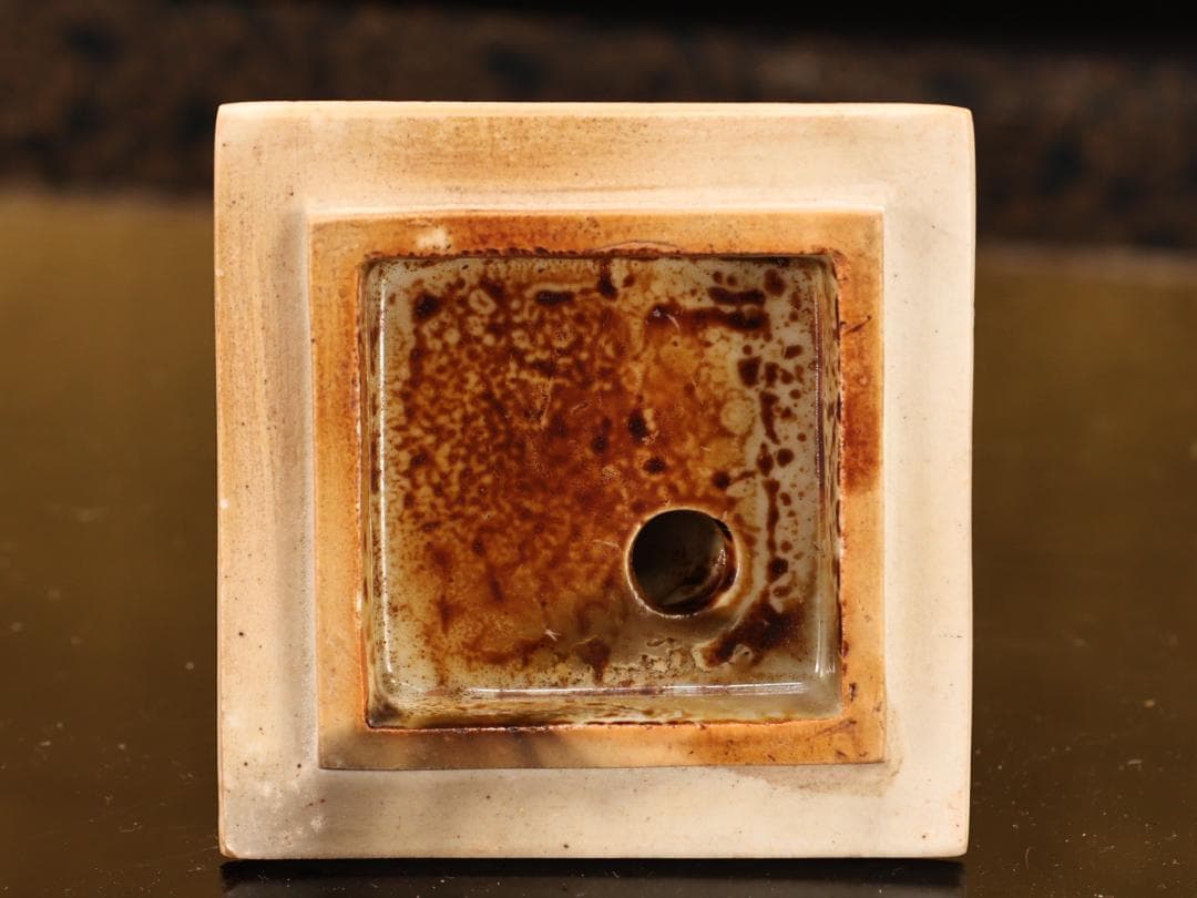 BK522　九谷焼　獅子摘み細字小紋　香炉　住田金陽書 毛筆細字　西田翠松 共箱